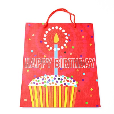 Birthday Theme Rectangle Paper Bags CARB-E004-03E-1