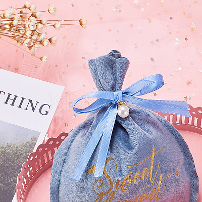 Velvet Jewelry Drawstring Gift Bags ABAG-CJC0003-02A-1