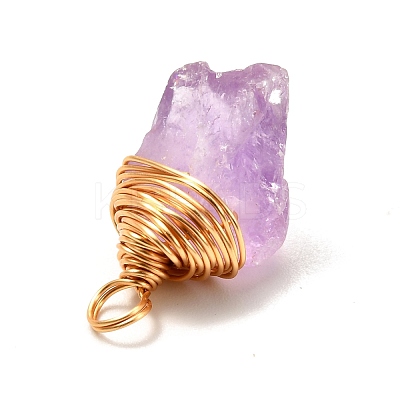 Natural Quartz Pendants PALLOY-JF00939-1