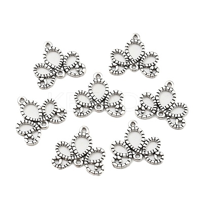 Tibetan Style Alloy Links Connectors TIBEP-EA11609YKG-AS-FF-1