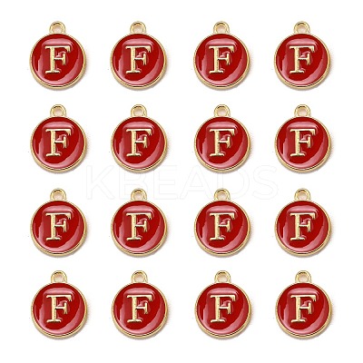Golden Plated Alloy Enamel Charms LS-ENAM-S118-03F-1
