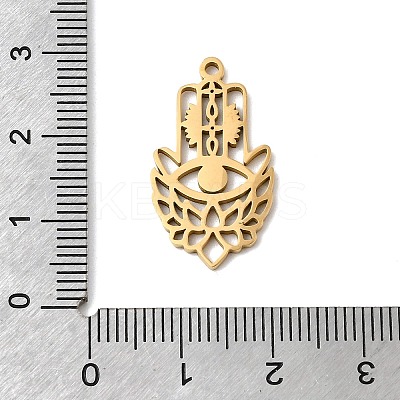 Hollow 304 Stainless Steel Pendants STAS-H247-03G-1