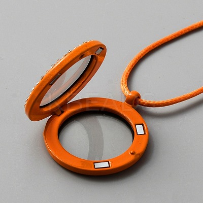 Blank Living Floating Memory Crystal Rhinestone Flat Round Locket Necklace NJEW-WH0002-12B-1