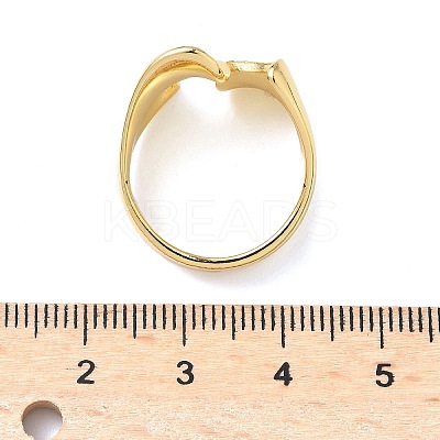 Brass Adjustable Open Cuff Rings for Women RJEW-A065-01G-1