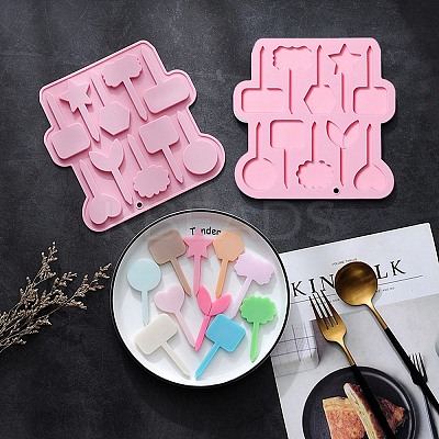 2Pcs DIY Cake Topper Food Grade Silicone Molds DIY-CJ0002-14-1