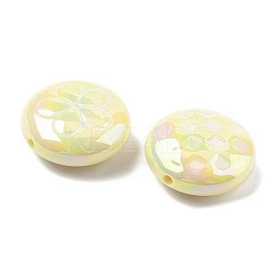 2Pcs UV Plating Acrylic Beads FIND-C067-03A-1