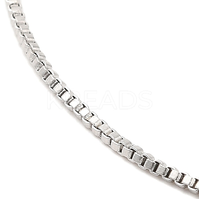 Non-Tarnish 304 Stainless Steel Box Chain Necklace for Women NJEW-G104-05P-1