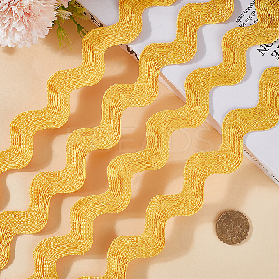 9 Yards Polyester Wavy Fringe Trim Ribbon OCOR-XCP0002-94F-1
