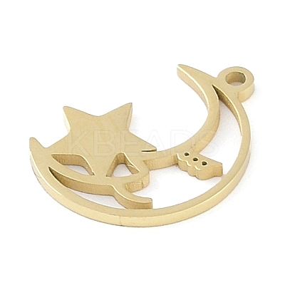 Ion Plating(IP) 304 Stainless Steel Pendants STAS-P366-76G-1