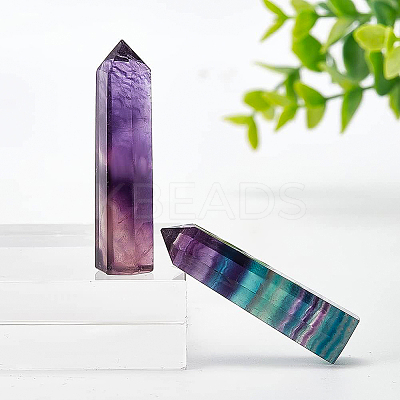 Natural Fluorite Sculpture Display Decoration G-WH0021-30-1