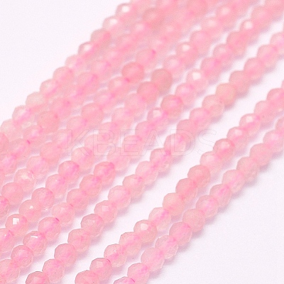 Natural Madagascar Rose Quartz Beads Strands G-F509-28-2mm-A-1
