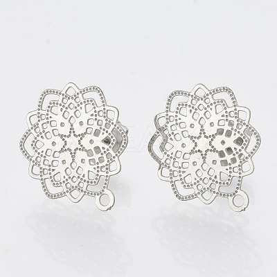 Non-Tarnish 304 Stainless Steel Stud Earring Findings X-STAS-S079-30B-1
