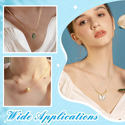 12Pcs 1MM Brass Wheat Chain Adjustable Slider Necklaces NJEW-NB0001-30-1