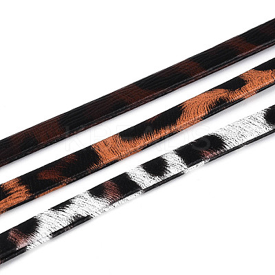5M Flat Leopard Print PU Leather Double Fold Bias Tape LC-N006-03C-1