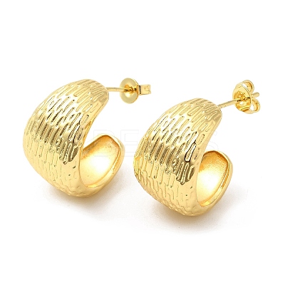 Rack Plating Brass Round Stud Earrings EJEW-D059-21G-1