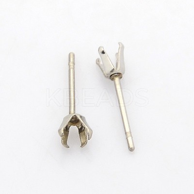 Tarnish Resistant 304 Stainless Steel Stud Earring Findings STAS-N036-04B-1