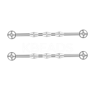 316L Surgical Stainless Steel Round Ball Bar Industrial Barbell Cartilage Earrings FS-WG6688D-05-1