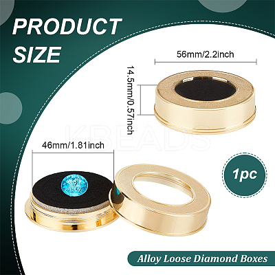 Alloy Loose Diamond Boxes CON-WH0104-11C-G-1