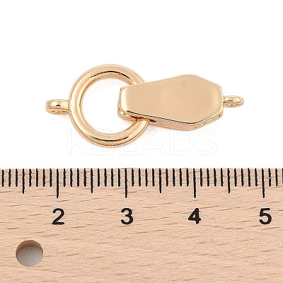 Brass Fold Over Clasps KK-L223-015G-1
