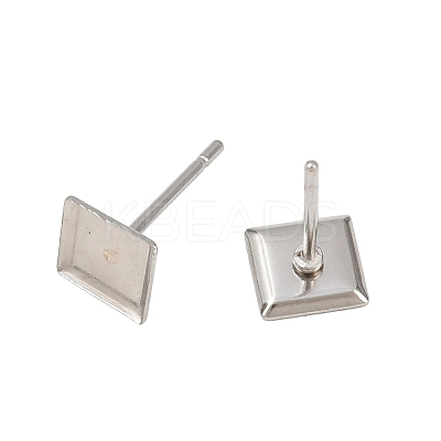 Tarnish Resistant 304 Stainless Steel Stud Earring Settings X-STAS-Q170-09-1