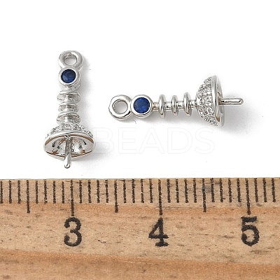 Brass Micro Pave Cubic Zirconia Peg Bails Charms KK-D324-26P-1