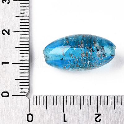 Luminous Handmade Gold Sand Lampwork Beads LS-FOIL-T006-01B-1