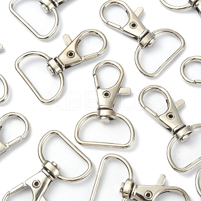 20Pcs Iron Swivel D Rings Lobster Claw Clasps IFIN-FS0001-22-1
