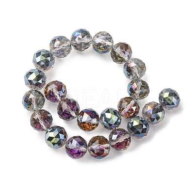 Transparent Electroplate Glass Beads Strands EGLA-N002-34G-F05-1