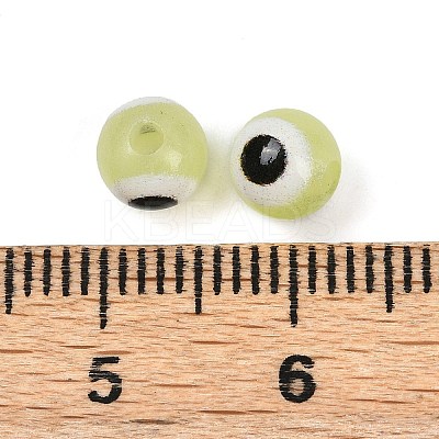Luminous & Printed Opaque Acrylic Beads LACR-G050-01B-1