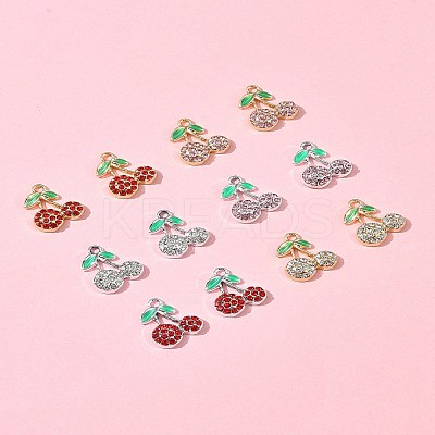 12Pcs 6 Colors Rack Plating Alloy Pendants FIND-FS0003-11-1