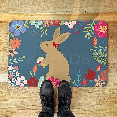 Linen Polyester and Rubber Ground Mat AJEW-WH0142-019-1