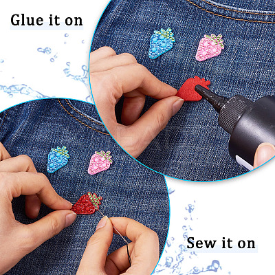20Pcs 5 Colors Rhinestone Patches PATC-TA0001-07B-1