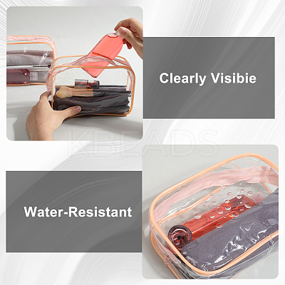 Transparent PVC Cosmetic Zipper Pouches AJEW-WH20007-23-1