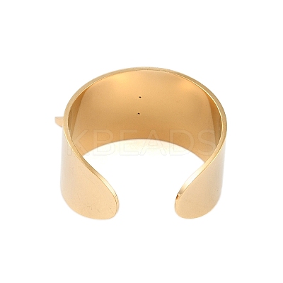 304 Stainless Steel Open Cuff Rings RJEW-C095-02A-G-1