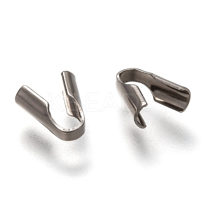 Tarnish Resistant 304 Stainless Steel Folding Crimp Ends X-STAS-G122-09P-B03-1