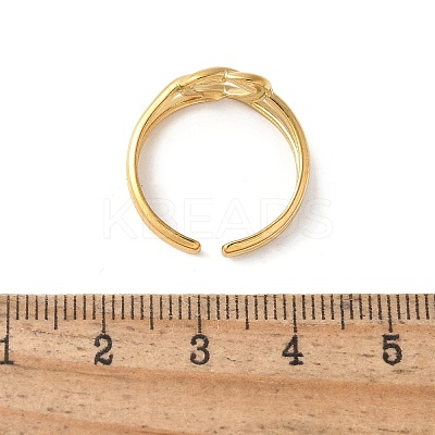 304 Stainless Steel Open Cuff Ring for Women LS-RJEW-Z088-01G-01-1