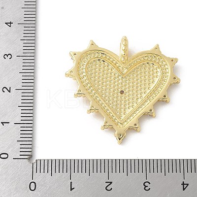 Brass Micro Pave Cubic Zirconia Pendants KK-P294-15G-1