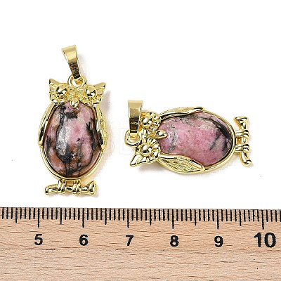 Natural Rhodonite Pendant KK-F887-02G-08-1