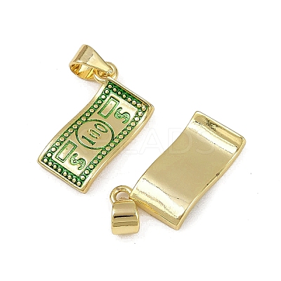 Brass Enamel Pendants KK-I358-008G-1