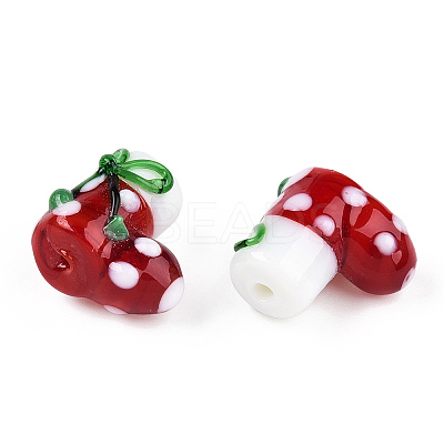 Christmas Themed Handmade Lampwork Beads LAMP-TAC0004-06-1