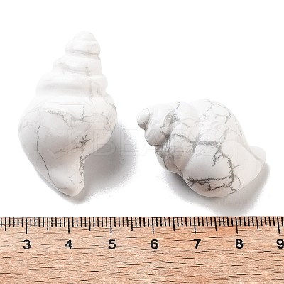 Natural Howlite Carved Figurines DJEW-L023-H17-1