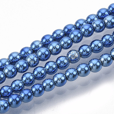 Electroplated Non-magnetic Synthetic Hematite Beads Strands G-S365-015E-1