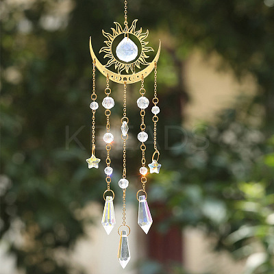 Metal Sun/Moon Pendant Decorations LS-PW23111688299-1
