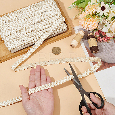 15 Yards Imitation Leather Braided Lace Ribbon WL-WH0003-02F-1