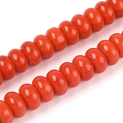 Opaque Solid Color Glass Beads Strands GLAA-ZX008-8mm-18M-1