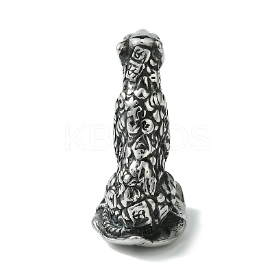 Retro 304 Stainless Steel Leopard Figurines STAS-G331-08AS-1