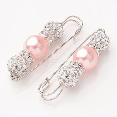 Valentines Day Gifts for Her Rhinestone Clay Brooches JEWB-H004-02-1