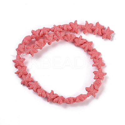 Synthetic Coral Dyed Carved Beads Strands X-CORA-K009-06A-08-1