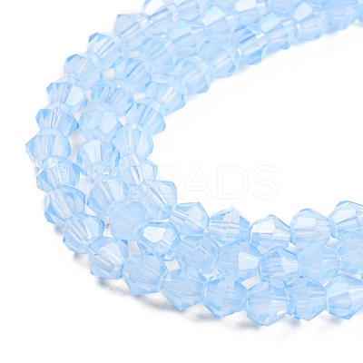 Baking Paint Transparent Glass Beads Strands DGLA-F029-J4mm-02-1