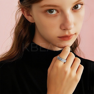 304 Stainless Steel Rotatable Finger Rings WG2DCA1-02-1